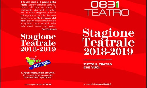 Domani la conferenza di presentazione della stagione teatrale dello “0831 Teatro”