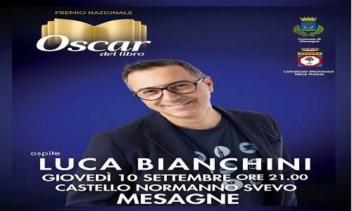 Luca Bianchini ospite al Premio Nazionale "Oscar del libro" a Mesagne per presentare "Le ragazze di Tunisi"