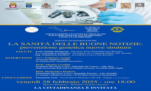 Convegno sulla sanita' organizzata dal "Miglio 365" e dal Lions club 