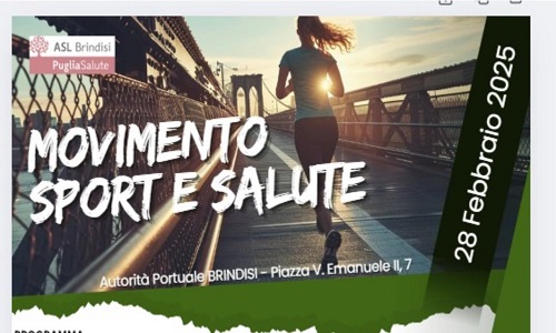  Movimento, sport e salute: un convegno il 28 febbraio a Brindisi 