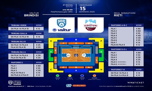 Valtur Brindisi -Rieti mercoledi 15 gennaio .In vendita i biglietti 