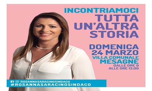 La candidata a sindaco di Mesagne Rosanna Saracino incontra i cittadini domani 