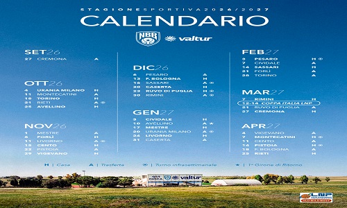 Valtur Brindisi  rese note le date delle gare del campionato