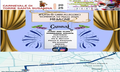 Carnevale a Mesagne, domenica 2 marzo la sfilata dei carri allegorici