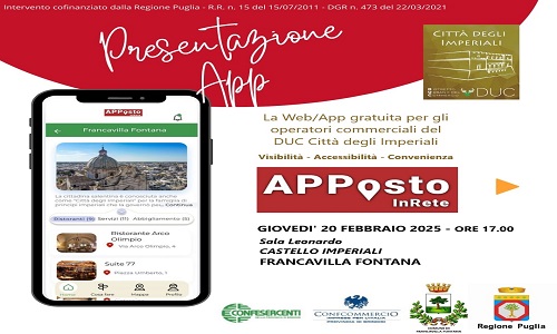 Presentazione della Nuova App Gratuita per gli Operatori Commerciali del DUC "Città degli Imperiali