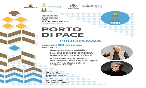Brindisi ,Sala della Colonna  :incontro Barba Martone 
