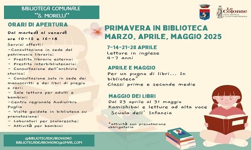 Programma “Primavera in Biblioteca”