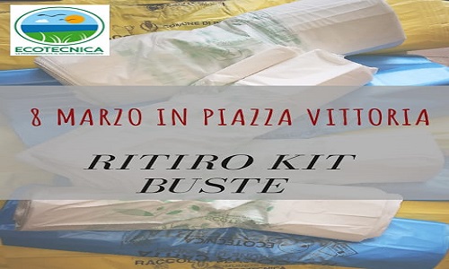Brindisi:Venerdi ritiro kit raccolta differenziata in Piazza della Vittoria 