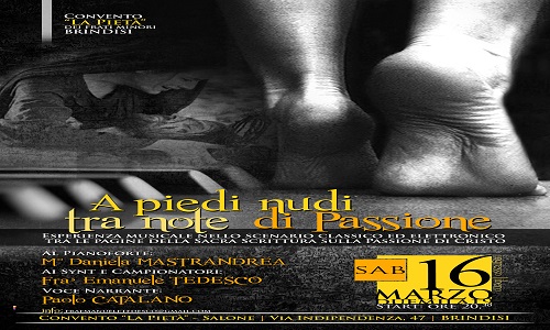 Sabato presso il Convento La Pietà il concerto "A piedi nudi tra le note di passione"
