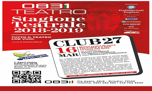 Brindisi:0831 torna il teatro con Club 27 