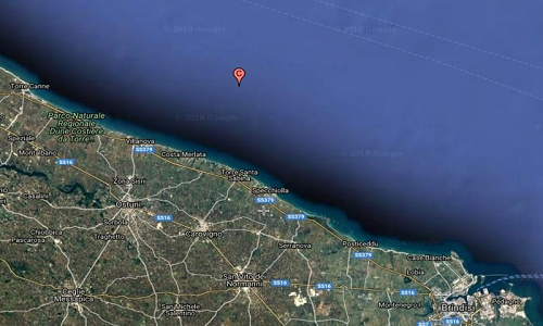 Forte scossa di terremoto al largo della costa brindisina