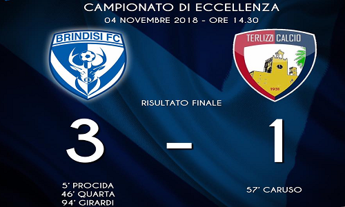Calcio: Brindisi batte Terlizzi 3-1