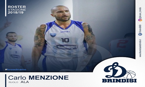 Carlo Menzione è un giocatore della Dinamo Basket Brindisi