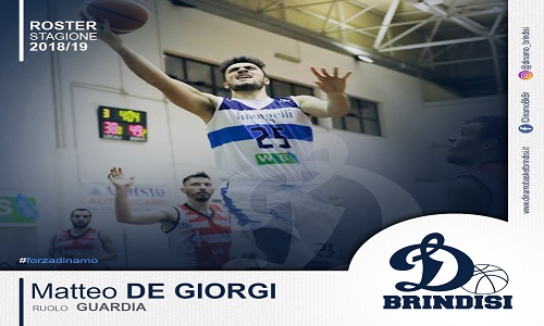 Dinamo basket conferma per Matteo De Giorgi 