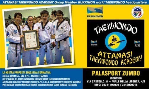 L'Accademy Taekwondo  Attanasi inizia da oggi la sua attivita' presso al palestra Zumbo