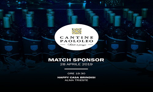 asket:Cantine PaoloLeo Match sponsor per la partita contro il Trieste 