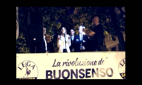 Noemi Chianura (lega) iniziativa di fine campagna elettorale 