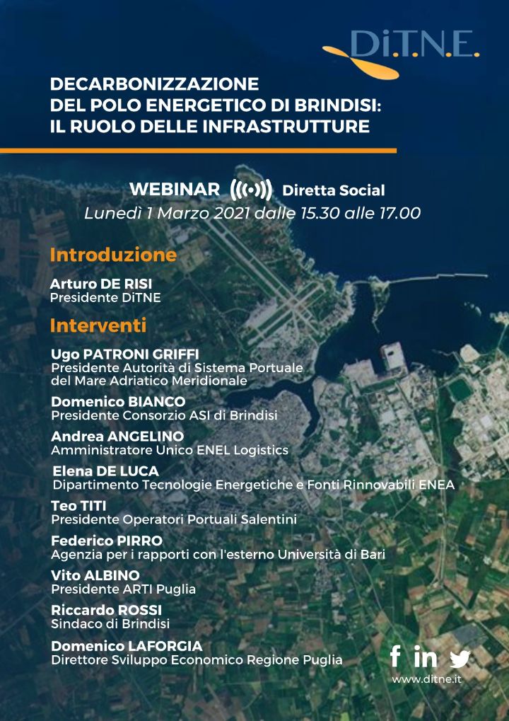 L'1 marzo 2° Webinar su processo di decarbonizzazione