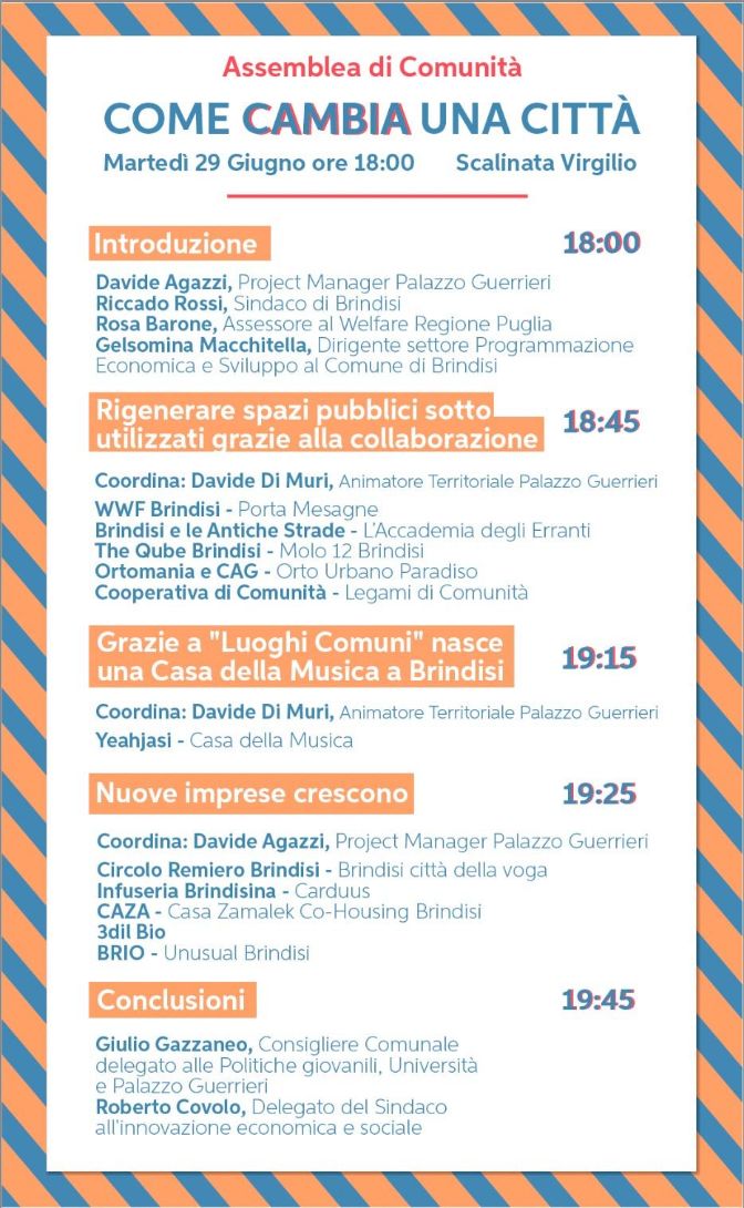 Ora tocca a noi: Da Palazzo Guerrieri alle "Case di Quartiere"