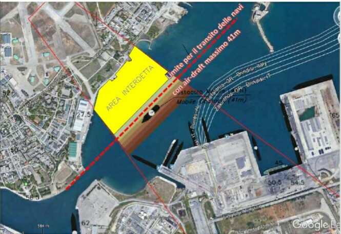 Entrano in vigore i nuovi limiti di ingombro in altezza delle navi in transito e all'ormeggio nel porto di Brindisi. Eliminata l'interferenza tra le attività di porto e aeroporto