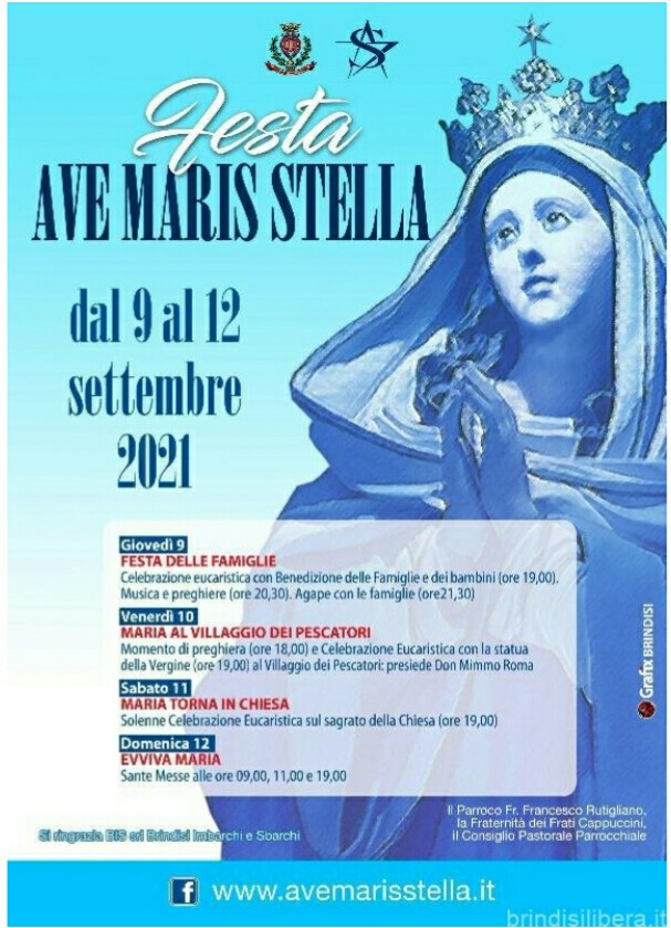 Dal 9 al 12 settembre torna l'appuntamento con la festa dell'Ave Maris Stella