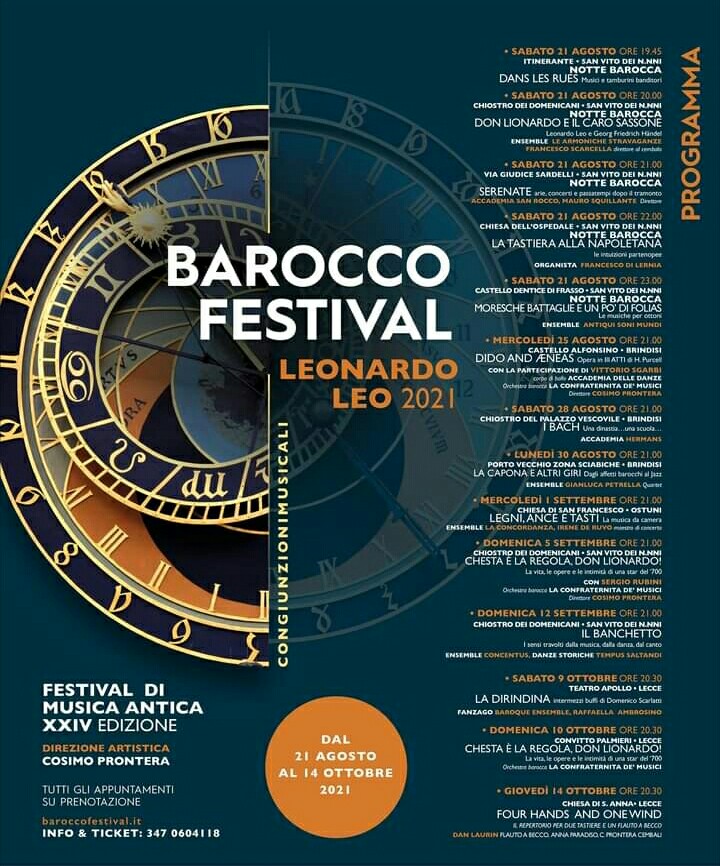 Presentata l'edizione 2021 del Barocco Festival Leonardo Leo