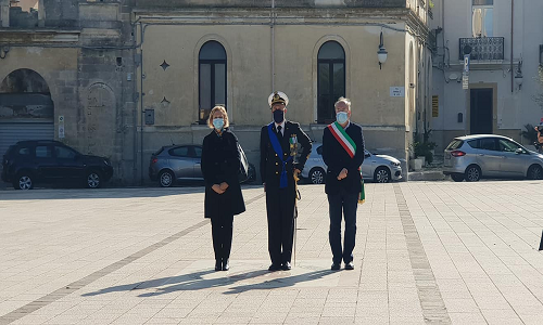 In piazza S.Teresa si è svolta la cerimonia per la Giornata delle forze armate e dell’unità nazionale