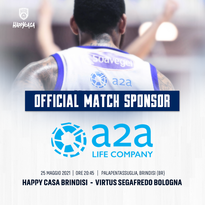 A2A match sponsor gara 2 semifinale playoffs Happy Casa Brindisi-Virtus Segafredo Bologna