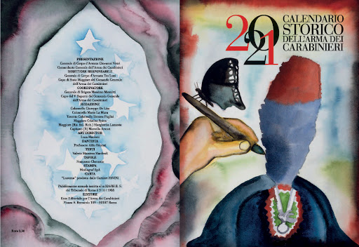 I Carabinieri presentano  il Calendario Storico e l’Agenda Storica 2021  Dante, Pinocchio e l’Arma dei Carabinieri:  una sintesi dell’Italia