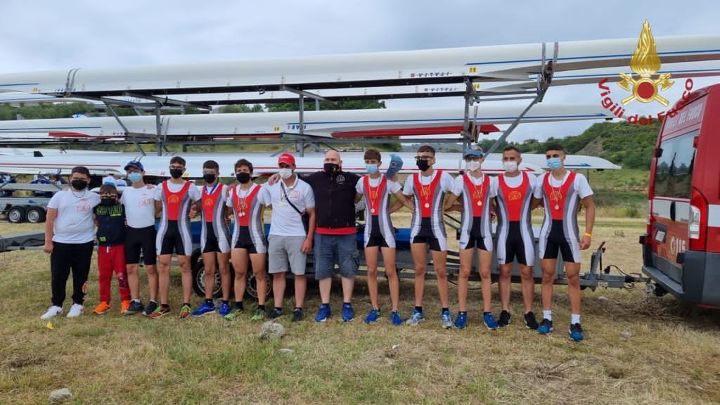 Il GS VVF Carrino di Brindisi ha partecipato ieri alla terza regata regionale di canottaggio 