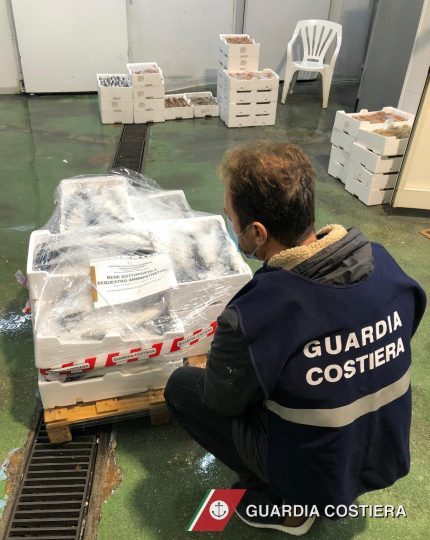 Sequestrati dalla Guardia Costiera oltre un quintale di prodotti ittici