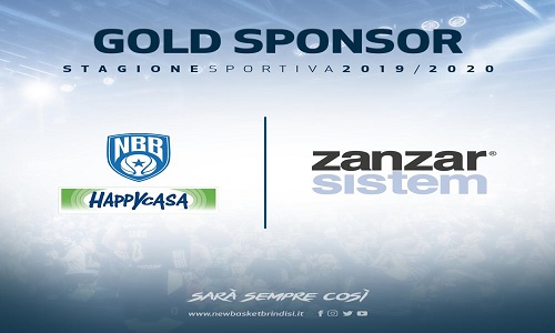 Basket: Rinnovo di partnership con la Happy Casa Brindisi per il Gold Sponsor ‘Zanzar Spa’