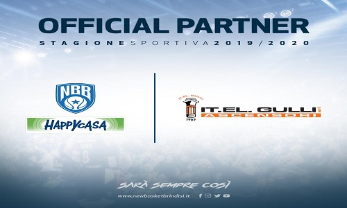 Happy casa Brindisi annuncia il rinnovo di partnership con “It. El. Gulli - ascensori” Per la stagione sportiva 19/20