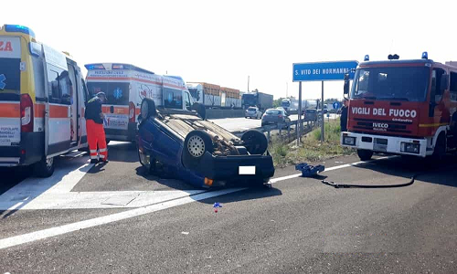 Brindisi: impatto tra due auto sulla 379. Quattro i feriti.