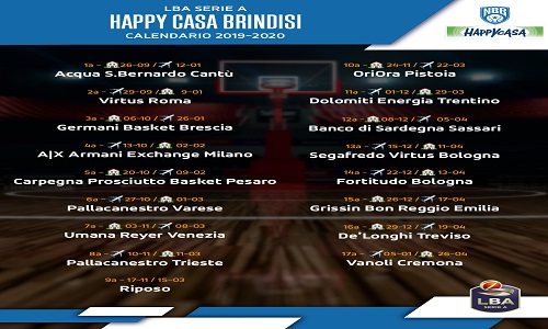 Happy casa il calendario del campionato 2019-20