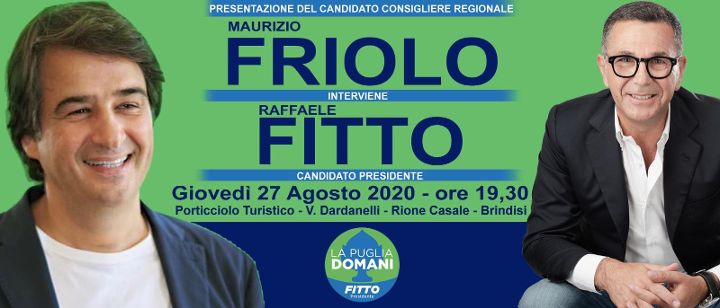 Giovedì la presentazione ufficiale della candidatura di Maurizio Friolo