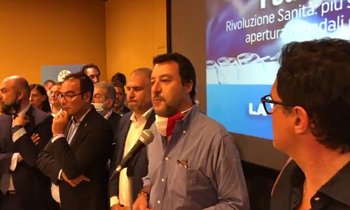 Il Leader della Lega Matteo Salvini a Bari presenta il progetto Lega per la Puglia