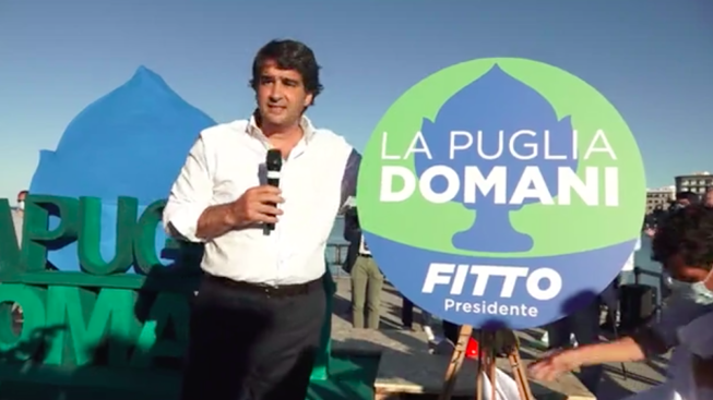 Regionali Puglia: domani Raffaele Fitto presenta a Carovigno la lista La Puglia Domani