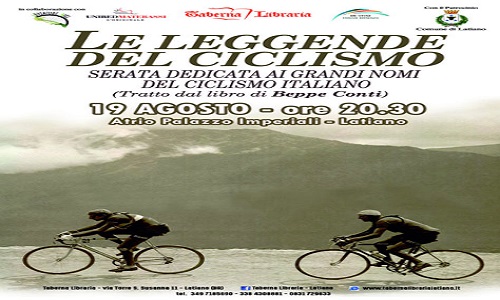 La Taberna Libraria di Latiano propone un incontro sulle "leggende del ciclismo"