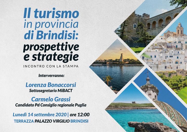Invito incontro su «Il turismo in provincia di Brindisi: prospettive e strategie»
