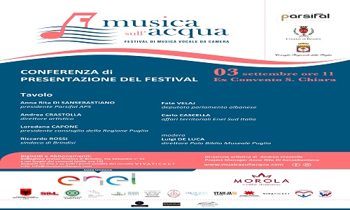 Musica sull'acqua a Brindisi dal 10 al 12 settembre