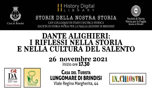 Storia Patria organizza "Dante Alighieri: i riflessi nella storia e nella cultura del Salento"