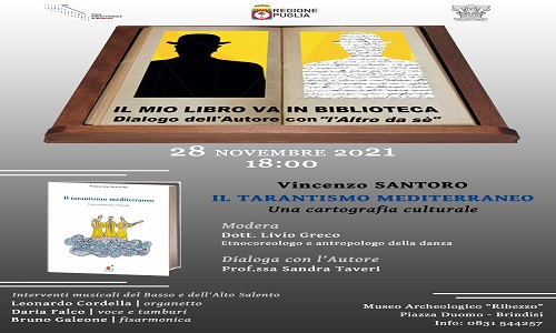 Museo Ribezzo. “Il mio Libro va in biblioteca” - Presentazione libro “Il tarantismo mediterraneo. Una cartografia culturale” di Vincenzo Santoro.