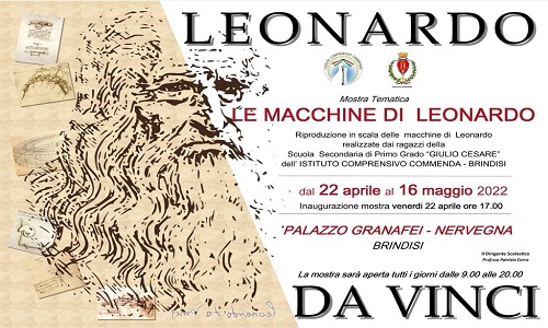 La scuola G.Cesare organizza una mostra dedicata a Leonardo Da Vinci 