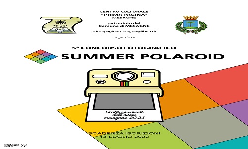 5° concorso fotografico "Summer Polaroid" scatti e momenti dell'Estate Mesagnese