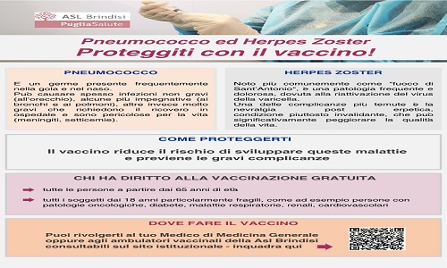 Open day per la vaccinazione contro Pneumococco ed Herpes Zoster