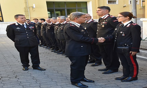 Visita del Comandante del Comando Legione Carabinieri “Puglia”, Generale di Brigata Ubaldo DEL MONACO.