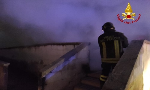 Brindisi :Incendio in un condominio