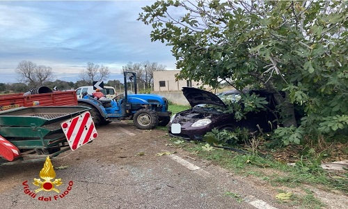 Incidente sulla strada Mesagne-San Pietro 