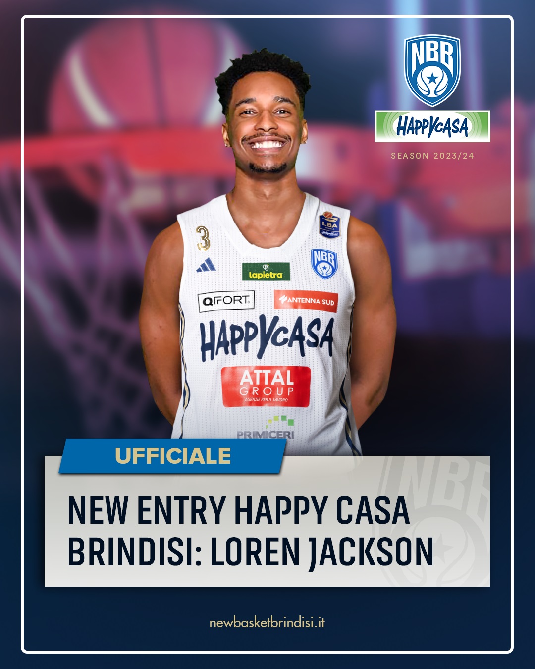 Happy casa acquisite le prestazioni del play usa  Loren Jackson